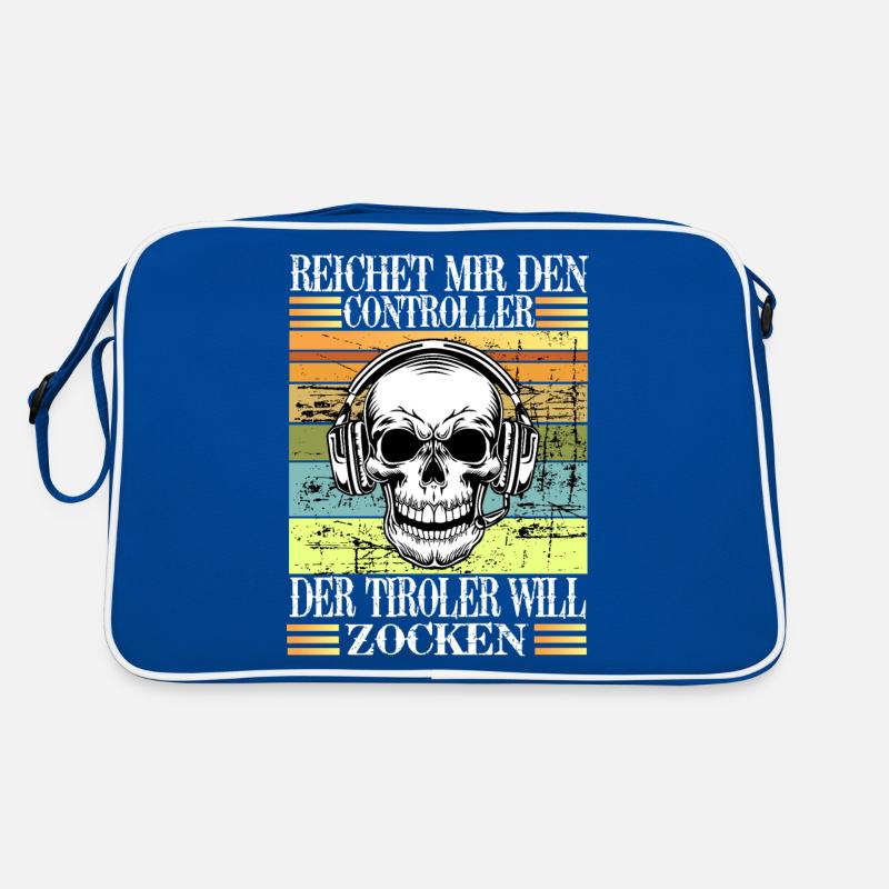 Reichet mir den Controller der Tiroler will Zocken Retro Tasche