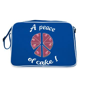 Une paix du gâteau - Sac Retro - bleu/blanc - Dos