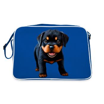Rottweiler Chiens Chien Chiot Chien Rottweiler Chiot - Sac Retro - bleu/blanc - Dos
