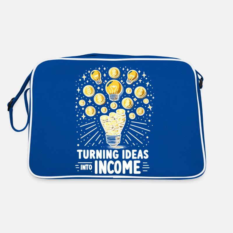 Ideen in Einkommen verwandeln Retro Tasche