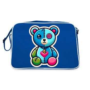 Patchwork Pal - Retro Bag - blue/white - Back