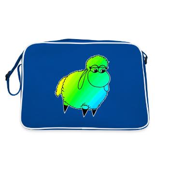 Wolly Sheeeepling Retro wave - Retro Bag - blue/white - Back
