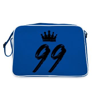 99 Couronne numérique - Sac Retro - bleu/blanc - Dos