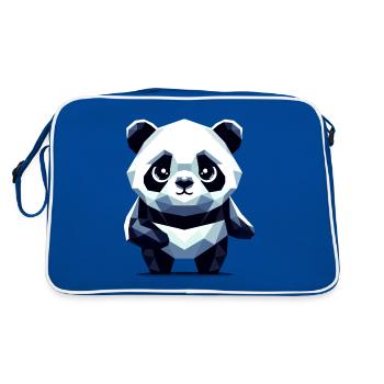 Panda polygonal - Sac Retro - bleu/blanc - Dos