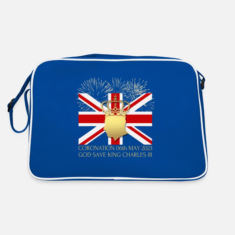 Couronnement du roi britannique Charles Angleterre Drapeau Sac Retro