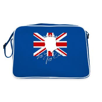 British King Coronation Charles England Flag - Retro Bag - blue/white - Back