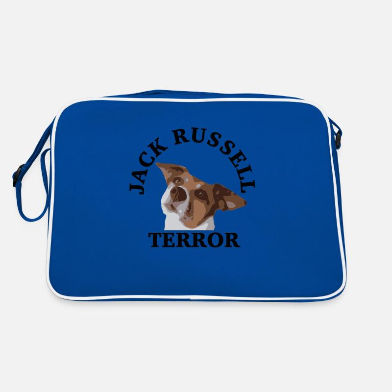 Jack Russell terror2 - Retro Tasche - Blau/Weiß