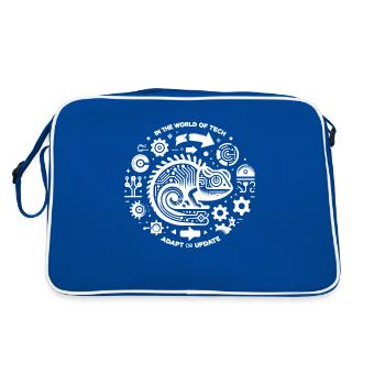 In The World of Tech Adapt or Update - Retro Bag - blue/white - Back