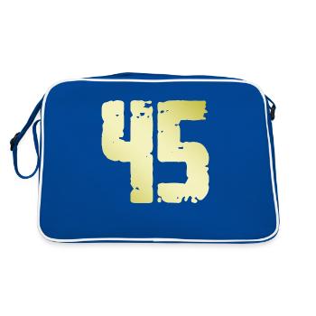45 Nombre Vintage - Sac Retro - bleu/blanc - Dos