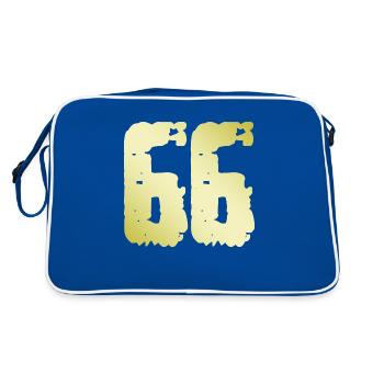 66 Number Vintage - Retro Bag - blue/white - Back
