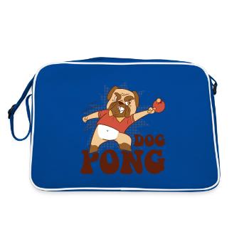 Table Tennis Hund Pingpong Outfit Dog Pong - Retro Bag - blue/white - Back