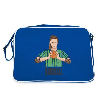Handball Player Handball Ball Outfit Handball Player - Retro Bag - blue/white - Back