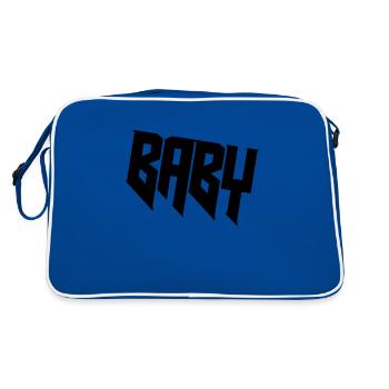 BABY - Retro Tasche - Blau/Weiß - Hinten