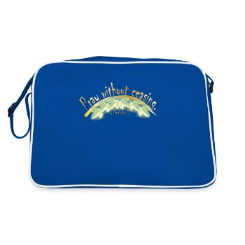 Priez sans cesse - Sac Retro - bleu/blanc - Dos
