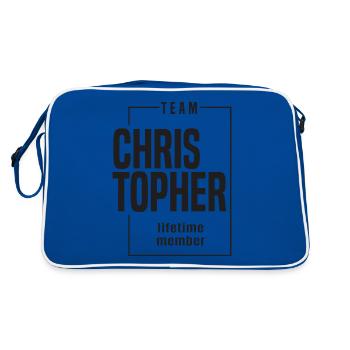 Christopher - Retro Bag - blue/white - Back