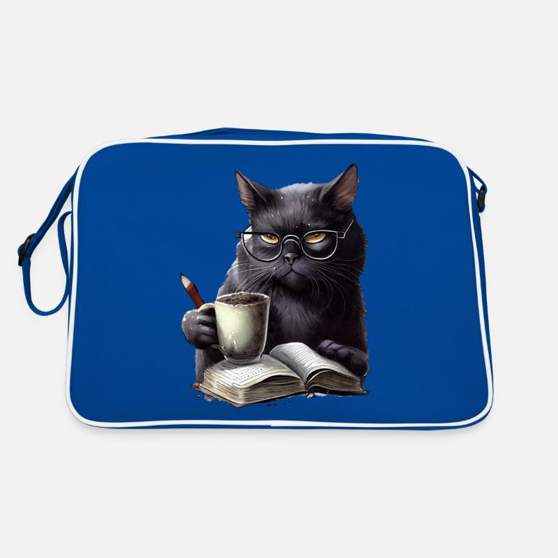 Livre de lecture de chat noir Sac Retro