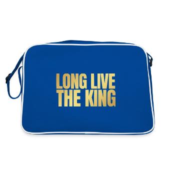 British King Coronation Charles England Flag - Retro Bag - blue/white - Back