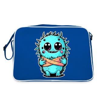 Mignon Blue Horror Zombie Comic Monster - Sac Retro - bleu/blanc - Dos