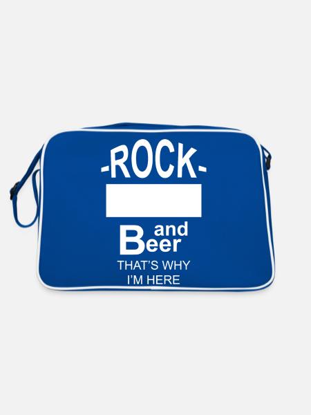 Beer Wine Whiskey Schnapps Alcohol - Retro Bag - blue/white - Back