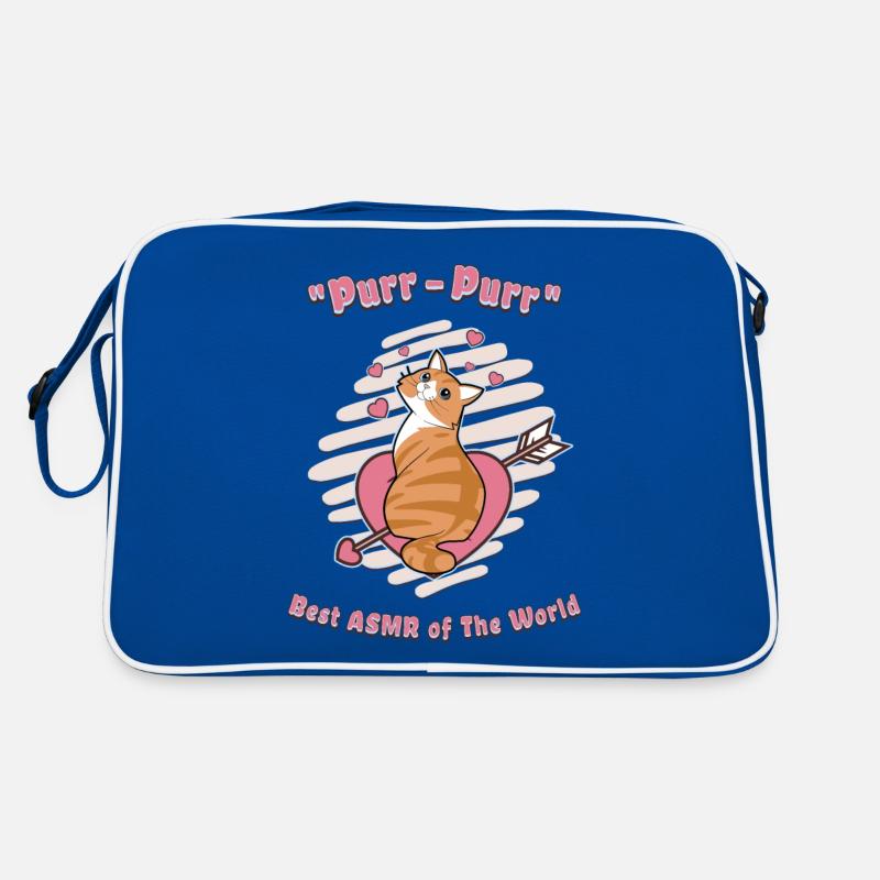 ASMR CAT - Retro Bag - blue/white