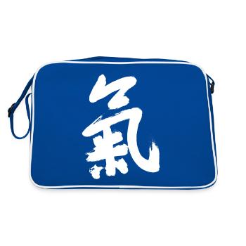 Qi - Chi - Retro Tasche - Blau/Weiß - Hinten