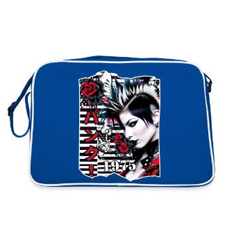 Le punk ne meurt jamais - Sac Retro - bleu/blanc - Dos