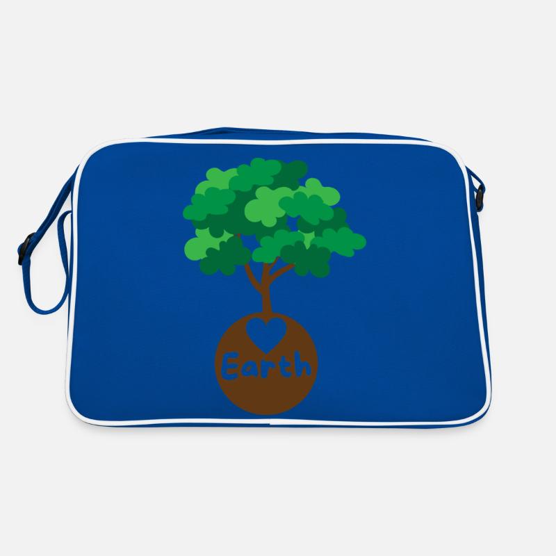 Tree on planet earth with a heart Retro Bag