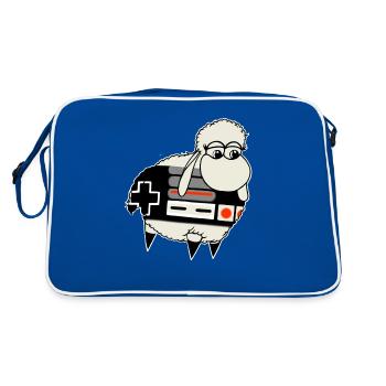 Wolly Sheepling Retro Controller - Retro Tasche - Blau/Weiß - Hinten