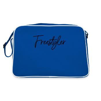 Freestyler Freestyle - Retro Tasche - Blau/Weiß - Hinten