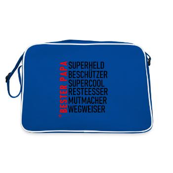 Meilleur papa - Sac Retro - bleu/blanc - Dos