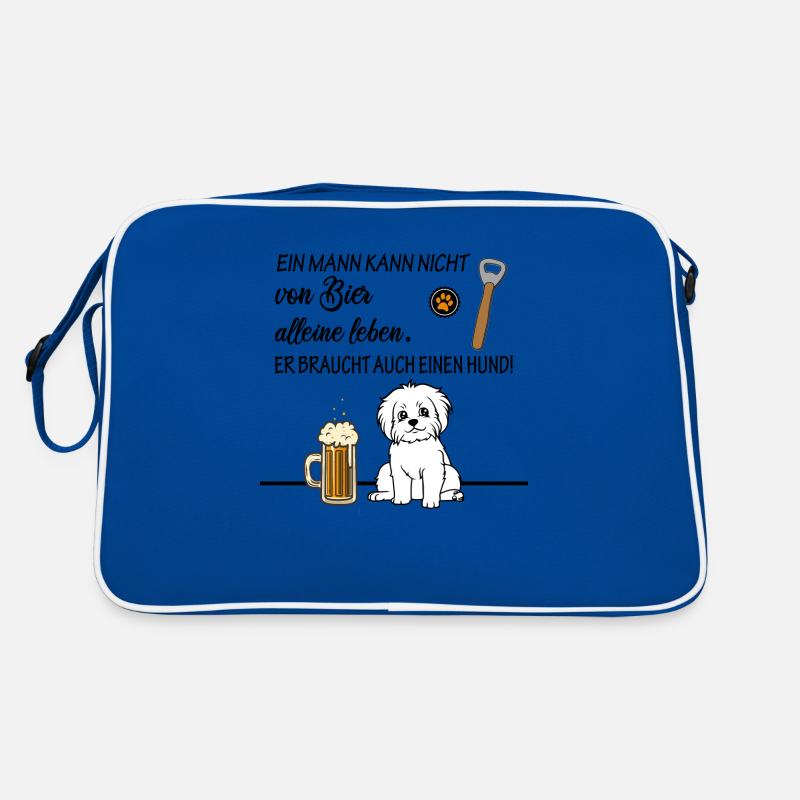 Hunde und Bier alles was ein Mann braucht Besitzer Retro Tasche