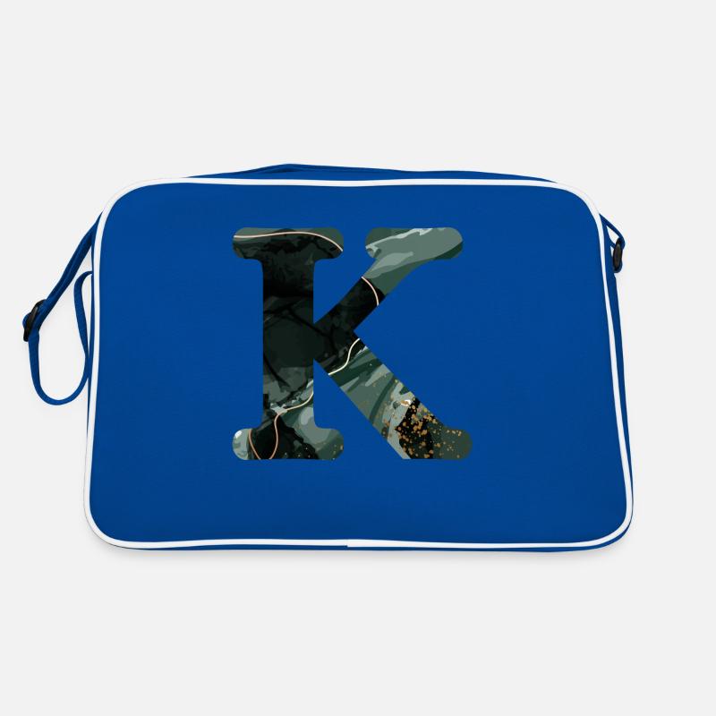 Lettre k marbré vert Sac Retro