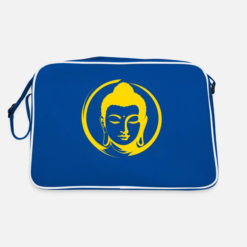 Buddha - Retro Tasche - Blau/Weiß