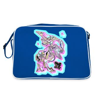 Brouillard de points - Sac Retro - bleu/blanc - Dos