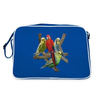 Perruque - Sac Retro - bleu/blanc - Dos