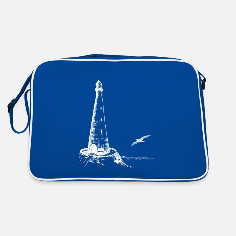 Leuchtturm - Retro Tasche - Blau/Weiß