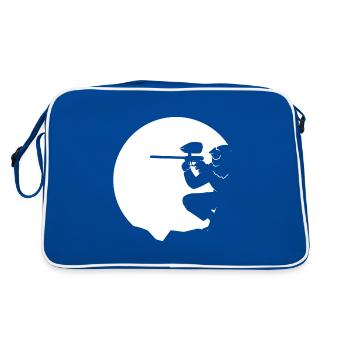 Paintball Gotcha Paintball Player Marker - Retro Bag - blue/white - Back