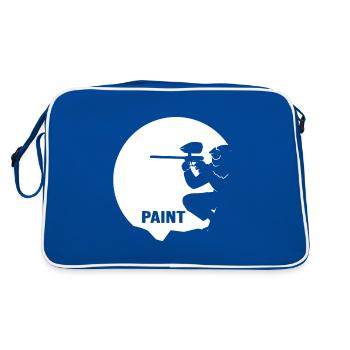 Gotcha Paintball Marqueur de joueur de paintball - Sac Retro - bleu/blanc - Dos