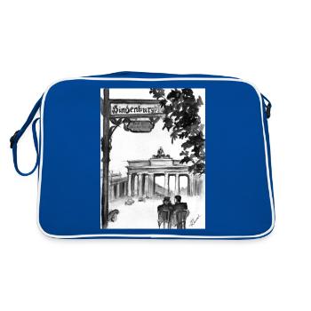 Brandenburg Gate Nostalgia - Retro Bag - blue/white - Back