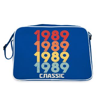 1989 Jubilé en style vintage classique 1989 - Sac Retro - bleu/blanc - Dos