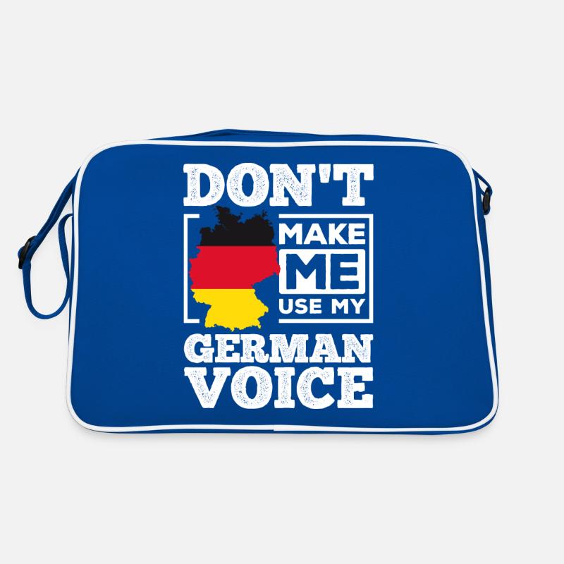 Don't Make Me Use My German Voice - Deutschland Retro Tasche