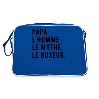 PAPA, L'HOMME, LE MYTHE, LE BOXEUR - Sac Retro - bleu/blanc - Dos