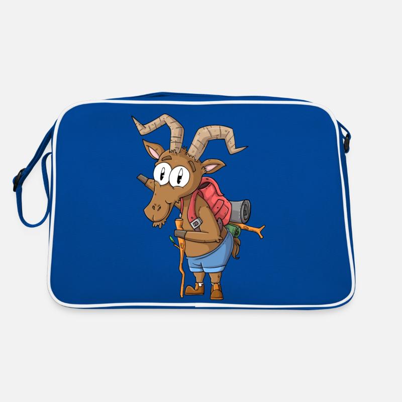 Steinbock Wanderer / Wandernder Steinbock Retro Tasche