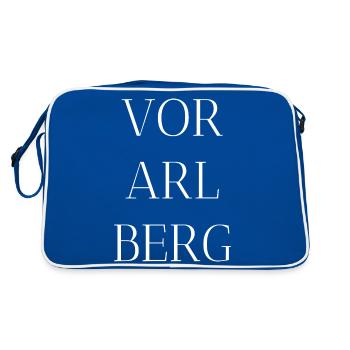 Vorarlberg - Retro Tasche - Blau/Weiß - Hinten