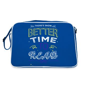 quote jokes joke bibliophile cat frequent readers - Retro Bag - blue/white - Back