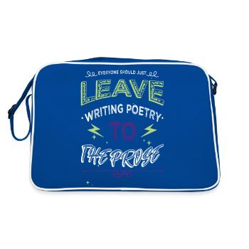 drôle citation livre citations citation livre cadeau littéraire - Sac Retro - bleu/blanc - Dos