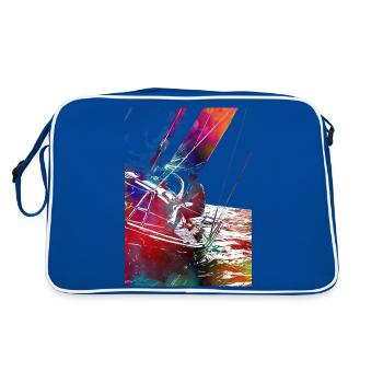 Art de course de yacht sport #yachting - Sac Retro - bleu/blanc - Dos