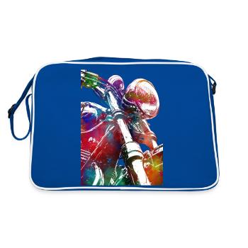 Motor racing #motor #sport - Retro Bag - blue/white - Back