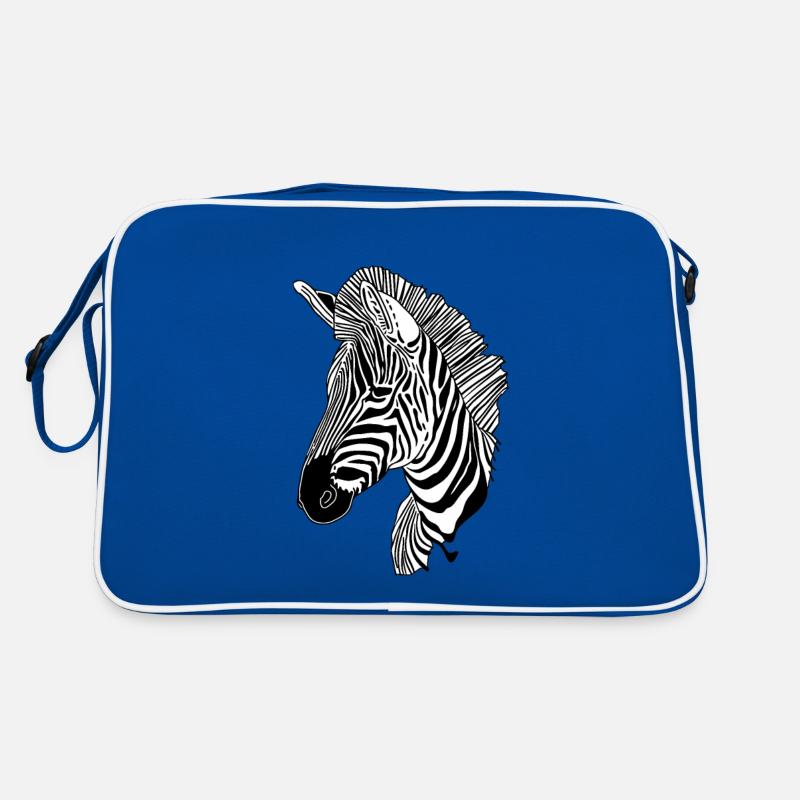 Lines art zebra #zebra Retro Bag