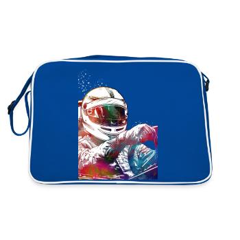 Cars racing #racing #sport - Retro Bag - blue/white - Back